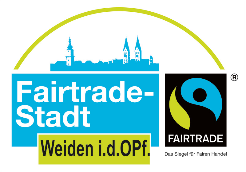 Das Bild zeigt das Logo der Fairtrade-Stadt Weiden