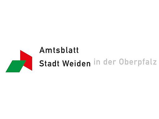 Das Bild zeigt das Logo der Stadt Weiden und daneben den Schriftzug: "Amtsblatt Stadt Weiden in der Oberpfalz" (JPG-Datei)