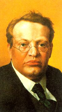 Das Bild zeigt ein gemalenes Portrait des Komponisten Max-Reger