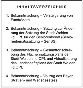 Inhaltsverzeichnis - Amtsblatt Nr. 05 / 2023